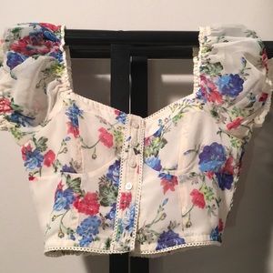 Forever 21 floral halter top